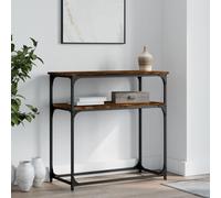 vidaXL Tavolino Consolle Rovere Fumo 75x35,5x75cm in Legno Multistrato