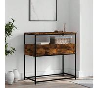 vidaXL Tavolino Consolle Rovere Fumo 75x40x75 cm in Legno Multistrato Aggiungete un tocco di eleganza alla vostra entrata, al soggiorno o al corridoio con questo elegante tavolo consolle. Materiale re