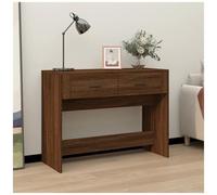 Tavolino consolle rovere marrone 100x39x75 cm legno multistrato