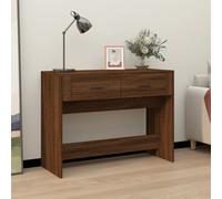 Tavolino consolle rovere marrone 100x39x75 cm legno multistrato