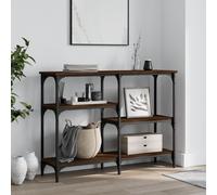 vidaXL Tavolino Consolle Rovere Marrone 102x29x75 cm Legno Multistrato