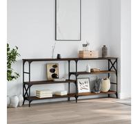 AX Tavolino Consolle Ingresso 180x29x76.5cm Soggiorno Rovere Marrone News 835478