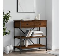 vidaXL Tavolino Consolle Rovere Marrone 75x34,5x75cm Legno Multistrato