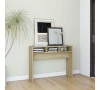 vidaXL Tavolino Consolle Rovere Sonoma 105x30x80 cm Legno Multistrato