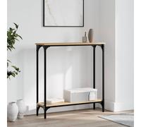 vidaXL Tavolino Consolle Rovere Sonoma 75x22,5x75cm Legno Multistrato