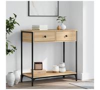 vidaXL Tavolino Consolle Rovere Sonoma 75x34,5x75cm Legno Multistrato