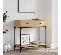 vidaXL Tavolino Consolle Rovere Sonoma 75x34,5x75cm Legno Multistrato, tavolino da Divano, tavolino da corridoio, tavolino consolle da Soggiorno