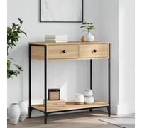 vidaXL Tavolino Consolle Rovere Sonoma 75x34,5x75cm Legno Multistrato