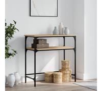 vidaXL Tavolino Consolle Rovere Sonoma 75x35,5x75cm Legno Multistrato