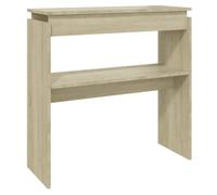 vidaXL Tavolino Consolle Rovere Sonoma 80x30x80cm in Legno Multistrato