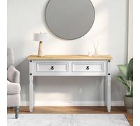 vidaXL Tavolino Corona Bianco 115 x 46 x 73 cm Pino massello