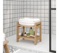 vidaXL Tavolino da Bagno 45x30x45 cm in Legno Massello di Teak