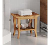 vidaXL Tavolino da Bagno 50x35x45 cm in Legno Massello di Teak