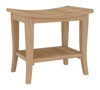 vidaXL Tavolino da Bagno 50x35x45 cm in Legno Massello di Teak