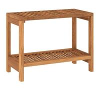 vidaXL Tavolino da Bagno 60x30x45 cm in Legno Massello di Teak