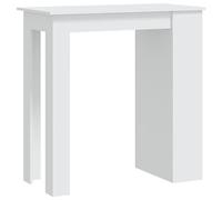 vidaXL Tavolino da Bar con Mensole Bianco 102x50x103,5 cm Truciolato