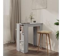 vidaXL Tavolino da Bar con Ripiani Grigio Sonoma 102x50x103,5 cm