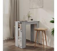 vidaXL Tavolino da Bar con Ripiani Grigio Sonoma 102x50x103,5 cm