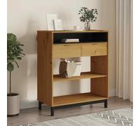 VidaXL Tavolino da Bar FLAM 92x45x110 cm in Legno Massello di Pino