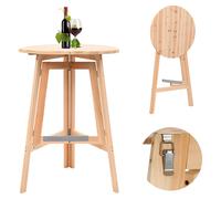 vidaXL Tavolino da Bar Pieghevole 78 cm in Legno di Abete