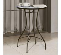 vidaXL Tavolino da Bistrot con Mosaico Blu e Bianco Ø50x70 cm Ceramica