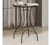 vidaXL Tavolino da Bistrot con Mosaico Nero e Bianco Ø50x70cm Ceramica