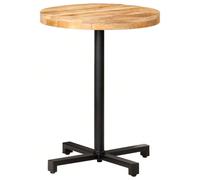 vidaXL Tavolino da Bistrot Rotondo Ø60x75 cm in Legno di Mango Grezzo Questo tavolo da bistrot in legno è un'ottima aggiunta ed è appositamente progettato per i vostri interni o giardino. Il piano del
