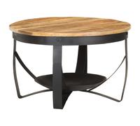 vidaXL Tavolino da Salotto Ø68x43cm in Legno di Mango Grezzo