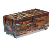 vidaXL Tavolino da Caffè Baule Legno Massello di Recupero 80x40x35 cm
