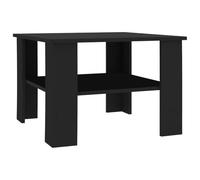 vidaXL Tavolino da caffè con Ripiano Elegante Linea Semplice Moderno Robusto Durevole Portaoggetti Tavolo Basso da Salotto Nero in Truciolato