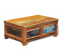 vidaXL Tavolino da Caffè con Stoccaggio Vintage in Legno di Recupero