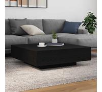 vidaXL Tavolino da salotto Rovere Nero 100 x 100 x 31 cm, Tavolino da caffè moderno, elegante, multifunzionale, con luci LED, per un soggiorno alla moda