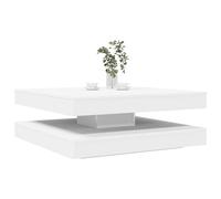 vidaXL Tavolino da caffè Girevole a 360 Gradi Bianco 90x90x34,5 cm