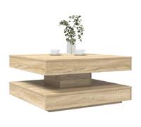 vidaXL Tavolino da caffè Girevole a 360° Sonoma 70x70x34,5 cm