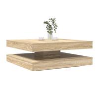vidaXL Tavolino da caffè Girevole a 360 Gradi Sonoma 90x90x34,5 cm