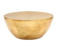 vidaXL Tavolino da caffè in Alluminio Martellato Ottone Tavolo Basso Salotto