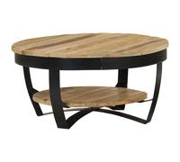 vidaXL Tavolino da Caffè in Legno Massello Grezzo di Mango 65x32 cm