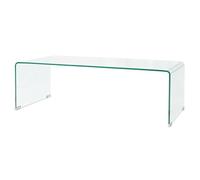 vidaXL Tavolino da caffè in Vetro Trasparente Tavolinetto Tavolo Basso Salotto