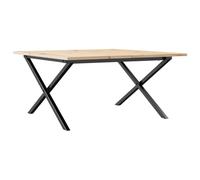 vidaXL Tavolino da caffè quadrato rustico 31,5 x 31,5 x 17,7 cm, in legno di pino massiccio e struttura a X, design perfetto per soggiorno, arredamento divano, estremità in legno