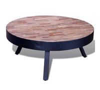 vidaXL Tavolino da Caffè Rotondo in Legno di Teak di Recupero