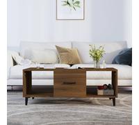 vidaXL Tavolino da Caffè Rovere Marrone 102x50x40 cm Legno Multistrato