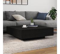 vidaXL Tavolino da Caffè Rovere nero 100 x 100 x 31 cm