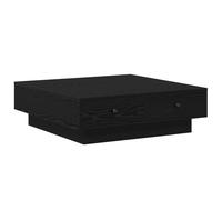 vidaXL Tavolino da caffè Rovere Nero Legno ingegnerizzato 90 x 90 x 28 cm