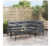vidaXL Tavolino da Giardino Antracite 110x55x35 cm Acciaio, tavolino, Tavolo da Giardino, tavolino per Esterni, Tavolo, tavolino da Esterno