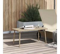vidaXL Tavolino da Giardino Rettangolare Beige 80x40x37 cm Polyrattan