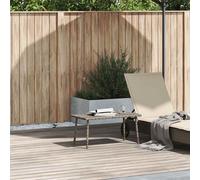 vidaXL Tavolino da Giardino Rettangolare Grigio 80x40x37 cm Polyrattan, tavolino da Salotto da Esterno, tavolino da Salotto da Esterno Grigio, tavolino da caffè Rettangolare da Giardino