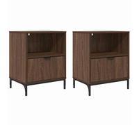 vidaXL Tavolino da Letto Moderno - Mobile Notte per la Camera da Letto, Stile Contemporaneo, Supporto per Storage Laterale, Carrello Piccolo e Semplice, Design Minimalista