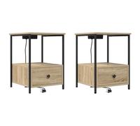 vidaXL Tavolino da Notte : Arredamento per la Camera da Letto, Piccolo e Funzionale, dal Design Moderno. Organizza Il Tuo Spazio con Stile Minimalista, Perfetto per Una Lampada o Decorazioni.