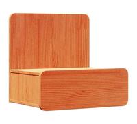 vidaXL Tavolino da Notte Marrone Cera in Legno di Pino Massello 44 x 32,5 x 40 cm - Stile Classico, Finitura Testurizzata, Perfetto per la Camera da Letto. Mobili Resistenti con Spazio per Il Necessa