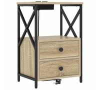 vidaXL Tavolino da Notte Moderno e Compatto in Legno Ingenerizzato con Cassetto